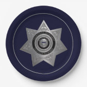 Tulsa-Police-Dept-Abzeichen-OPTION 1-PAPIER-PLATE Pappteller (Vorderseite)