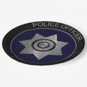 Tulsa-Police-Officer-Abzeichen-OPTION 2-PAPIER-PLA Pappteller (Schrägansicht)