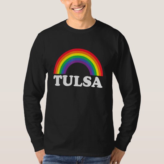 Tulsa Rainbow LGBTQ Gay Pride Lesbians Queer T-Shirt (Vorderseite)