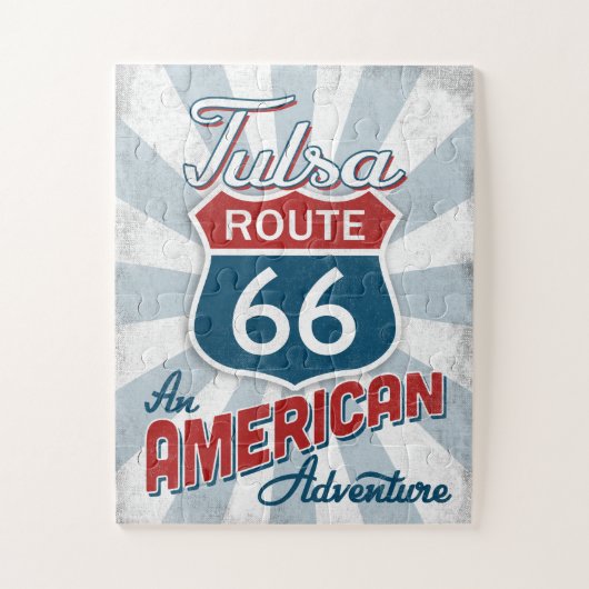 Tulsa Route 66 Vintag America Oklahoma Puzzle (Vertikal)