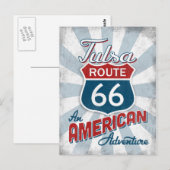 Tulsa Route 66 Vintage America Oklahoma Postkarte (Vorne/Hinten)