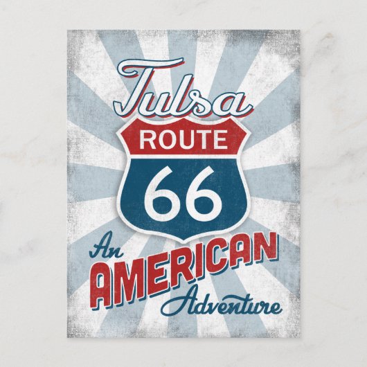 Tulsa Route 66 Vintage America Oklahoma Postkarte (Vorderseite)