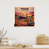 Tulsa Route 66 Vintage Reise Poster (Küche)