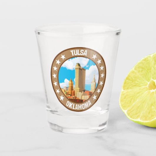 Tulsa Schnapsglas (Vorderseite)