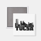 Tulsa Skyline Magnet (Vorderseite/Rückseite)