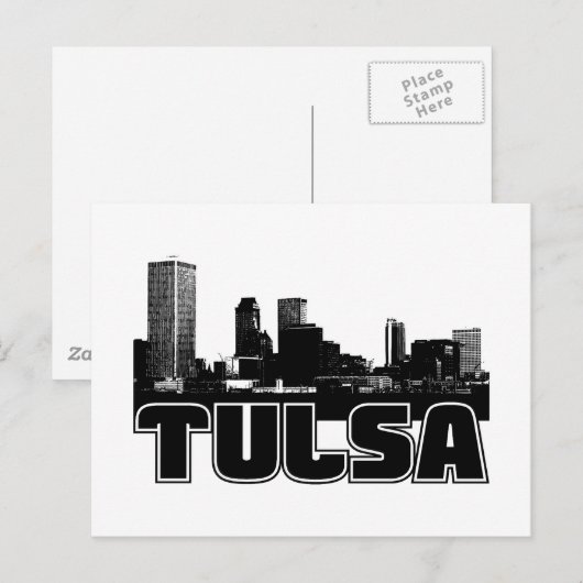 Tulsa Skyline Postkarte (Vorne/Hinten)