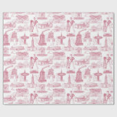 Tulsa Toile Wrapping Paper Roll Geschenkpapier (Flach)