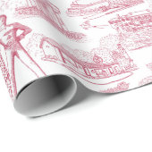 Tulsa Toile Wrapping Paper Roll Geschenkpapier (Rolleneckpunkt)