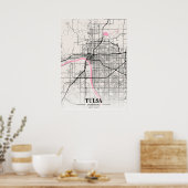 Tulsa - Vereinigte Staaten Neapolitan City Map Poster (Küche)