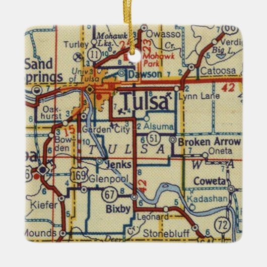 Tulsa Vintag Keramikornament (Vorderseite)