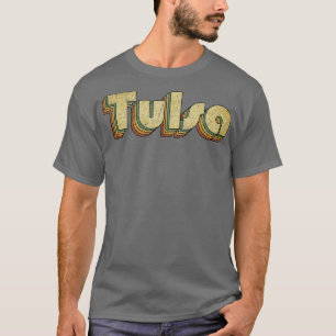 Tulsa Vintag Rainbow Typografy Style 70er T-Shirt