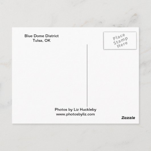 Tulsas Blauer Dom Postkarte (Rückseite)