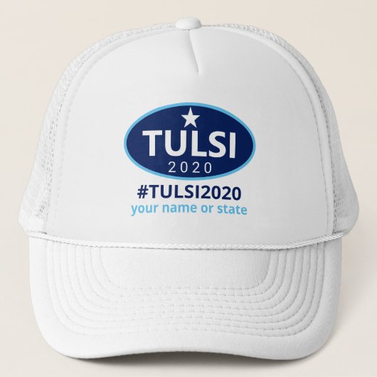 Tulsi 2020 Kampagnen-Präsidentschaftsanwärter Truckerkappe (Vorderseite)