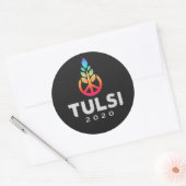 Tulsi 2020 runder aufkleber (Umschlag)