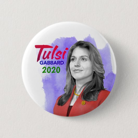 Tulsi für Präsidenten Button (Vorderseite)