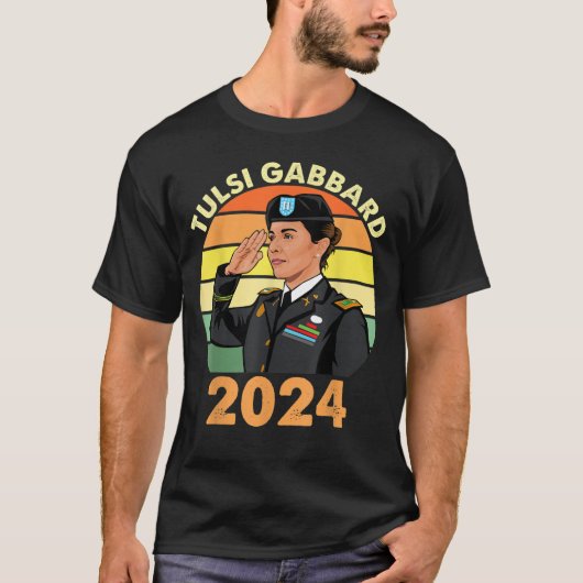 Tulsi Gabbard für den Präsidenten 2024 Patriot Dem T-Shirt (Vorderseite)