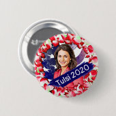 Tulsi Gabbard für die Präsidentschaftswahl 2020 Button (Vorne & Hinten)