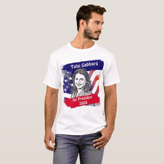 Tulsi Gabbard für die Präsidentschaftswahl 2020 T-Shirt (Vorne ganz)
