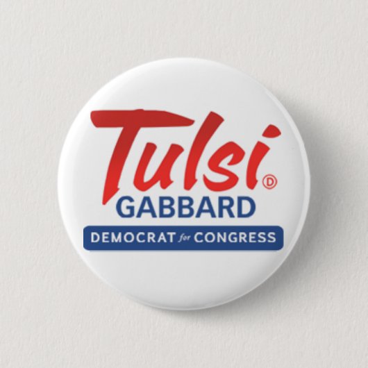 Tulsi Gabbard für Kongreß Button (Vorderseite)