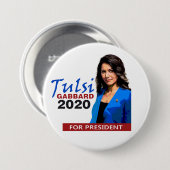 Tulsi Gabbard für Präsidenten 2020 Button (Vorne & Hinten)