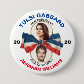Tulsi Gabbard und Abraham Williams 2020 Button (Vorderseite)