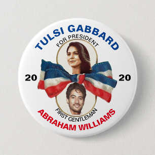 Tulsi Gabbard und Abraham Williams 2020 Button