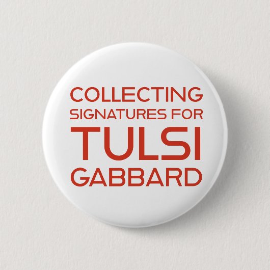 Tulsi sammelt Signaturen Round Button (Vorderseite)