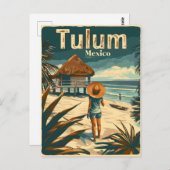 Tulum Beach Mexico Postkarte (Vorne/Hinten)