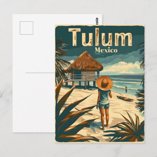 Tulum Beach Mexico Postkarte (Vorne/Hinten)