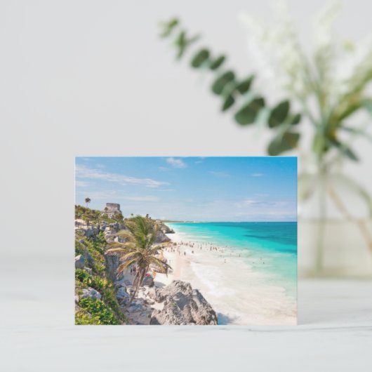 Tulum Beach Postkarte (Stehend Vorderseite)