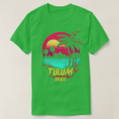 Tulum Beach Retrowave T-Shirt (Design vorne)