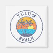 Tulum Beach, Riviera Maya im klassischen Stil Magnet (Vorne)