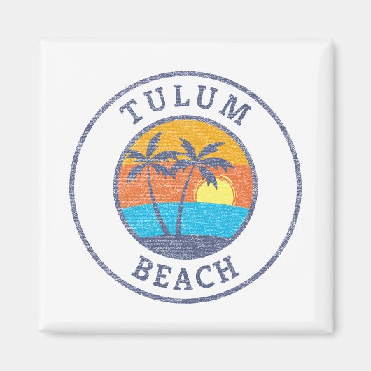 Tulum Beach, Riviera Maya im klassischen Stil Magnet (Vorne)