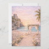 Tulum Beach Wedding Invitation | Editabe Einladung (Vorderseite)