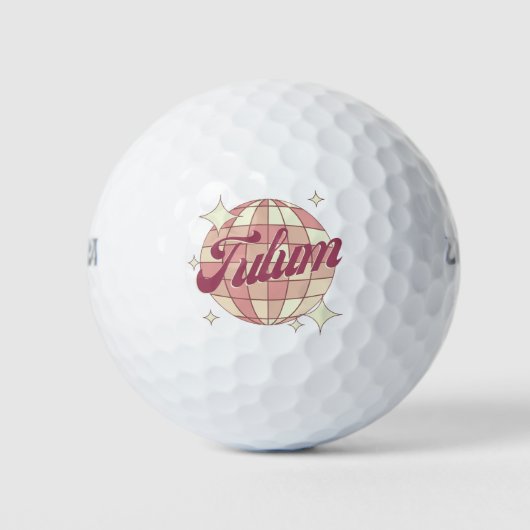 Tulum City Mexico Retro Golf Resort Golfball (Vorderseite)