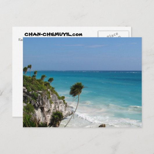 Tulum Cliffs Postcard Postkarte (Vorne/Hinten)