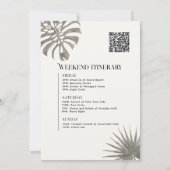 Tulum Leopard Bachelorette Weekend Itinerary QR Einladung (Rückseite)