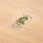 Tulum Leopard Bachelorette Wochenende Acryleinladungen (Ablage )