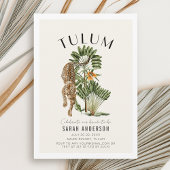 Tulum Leopard Bachelorette Wochenende Ausflug Einladung