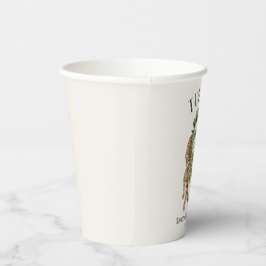 Tulum Leopard Tropical Bachelorette Wochenende Pappbecher (Rechts)