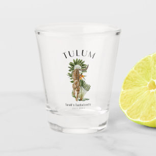 Tulum Leopard Tropical Junggesellinnen-Abschiedswo Schnapsglas