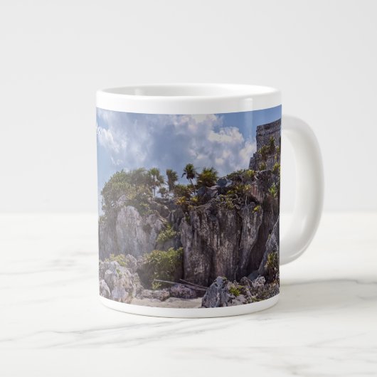 Tulum Mayan Pyramids Jumbo-Tasse (Vorderseite Rechts)