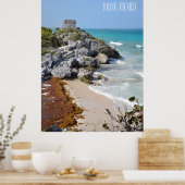 Tulum Mayan Ruins Mexico Reisen Souvenir Poster (Küche)