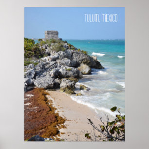 Tulum Mayan Ruins Mexico Reisen Souvenir Poster
