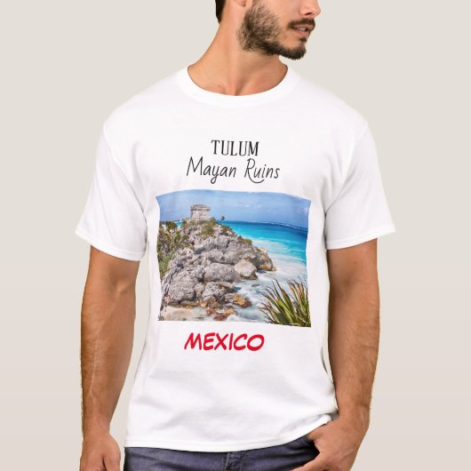 Tulum Mayan Ruins Mexico T - Shirt White (Vorderseite)