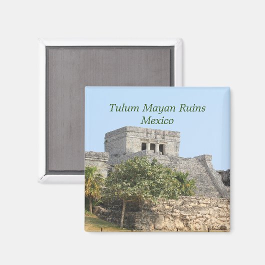 Tulum Mayan Ruins, Mexiko Reisemagnet Magnet (Vorderseite/Rückseite)