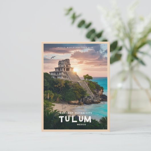 Tulum Mayan Ruins Postkarte (Stehend Vorderseite)