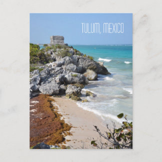 Tulum Mayan Ruins Scene Mexico Reisen Souvenir Postkarte