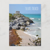 Tulum Mayan Ruins Scene Mexico Reisen Souvenir Postkarte (Vorderseite)
