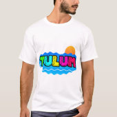 Tulum Mexico Beach Sunset T-Shirt (Vorderseite)